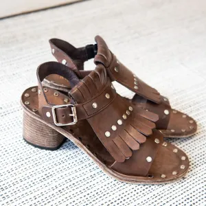 ALABAMA MAHOGANY HEELED SANDAL