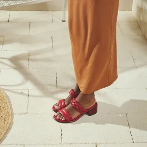 AMELIA CERISE HEELED SANDAL