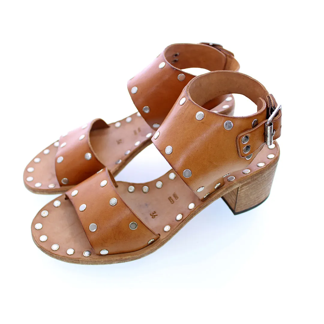 AYER TAN HEELED SANDAL