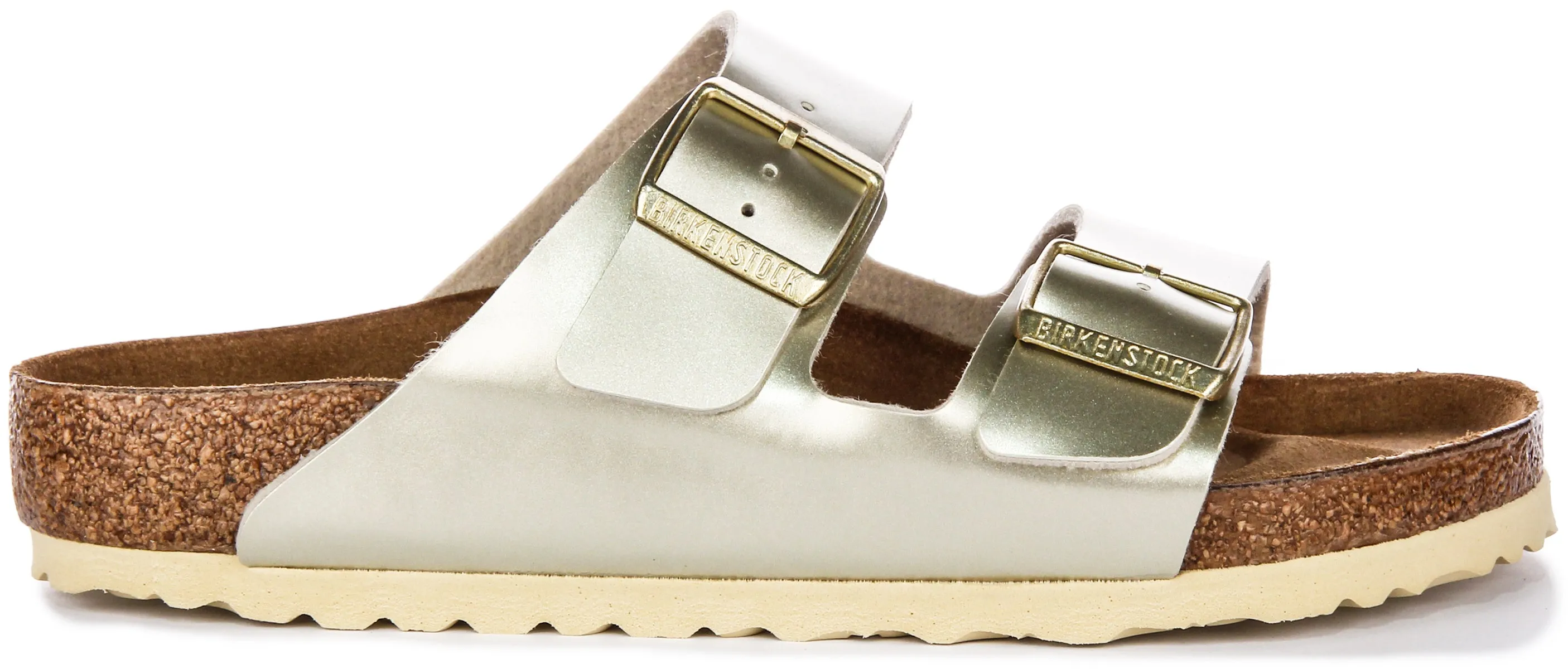 Birkenstock Arizona Kids BS In Gold Meta For Juniors Shoes Birkenstock
