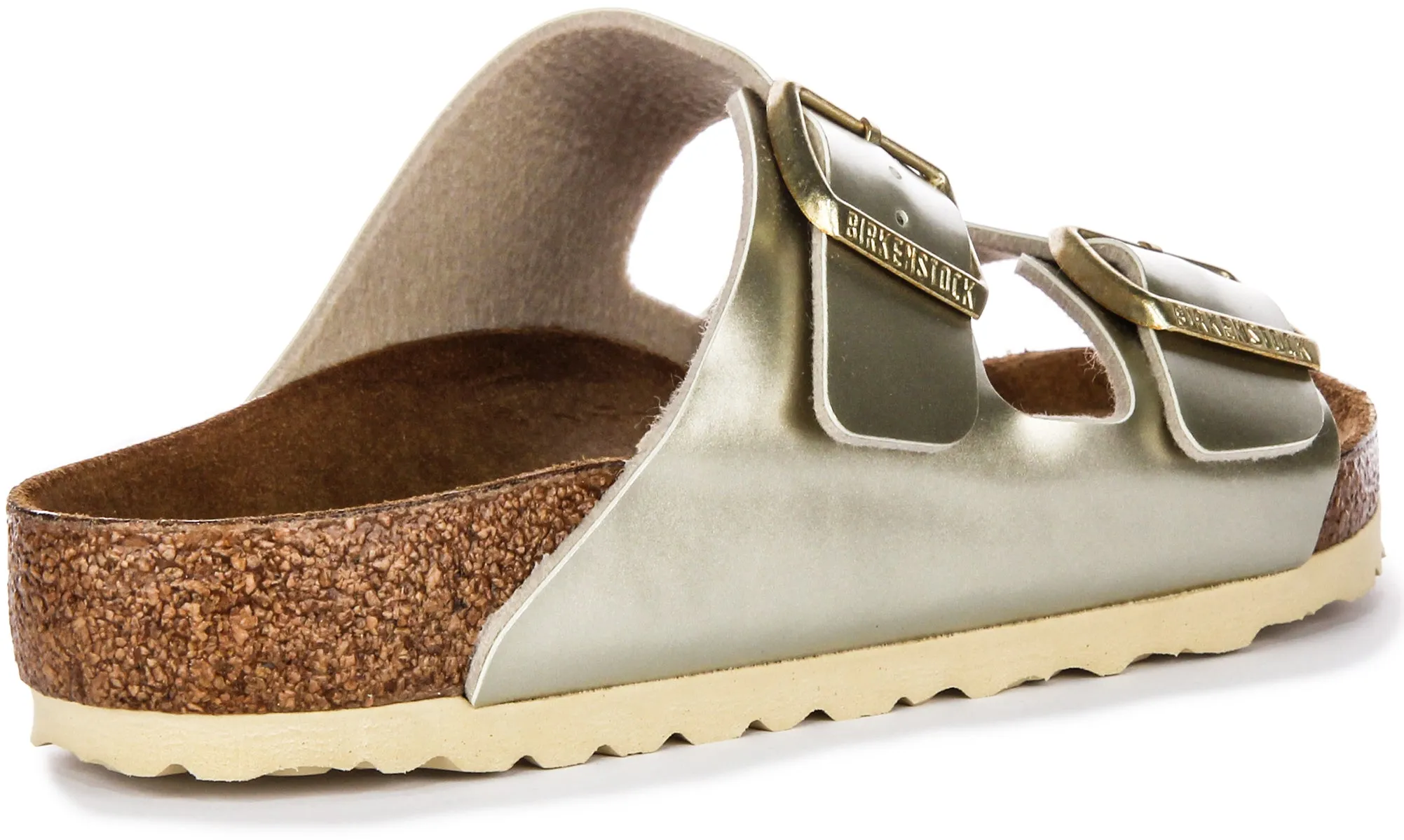 Birkenstock Arizona Kids BS In Gold Meta For Juniors Shoes Birkenstock