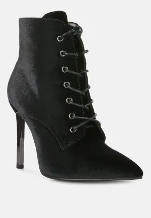 bornsta velvet high heeled velvet boots