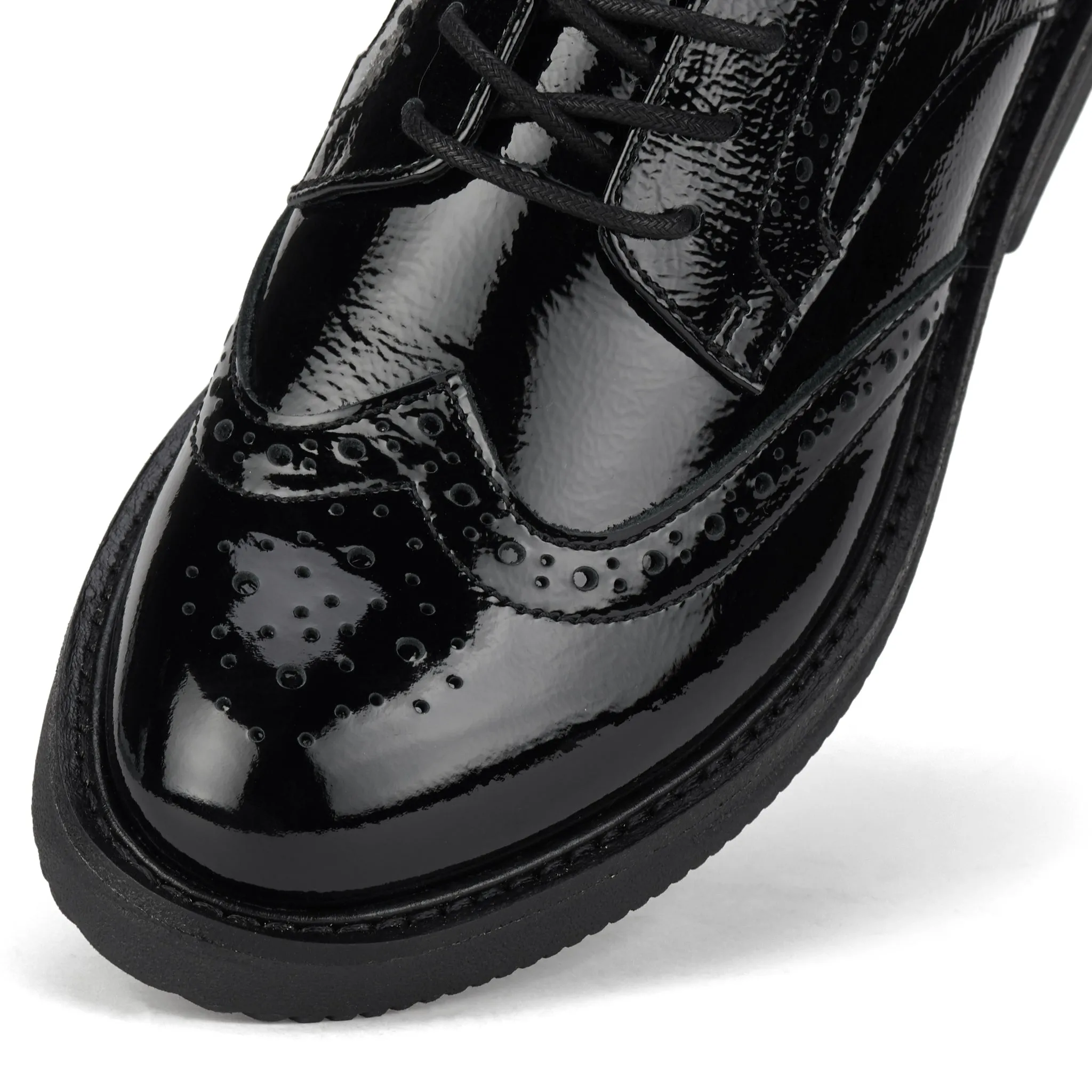 Brogue Rise Black Patent