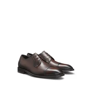 Cap-toe Derby shoes in leather