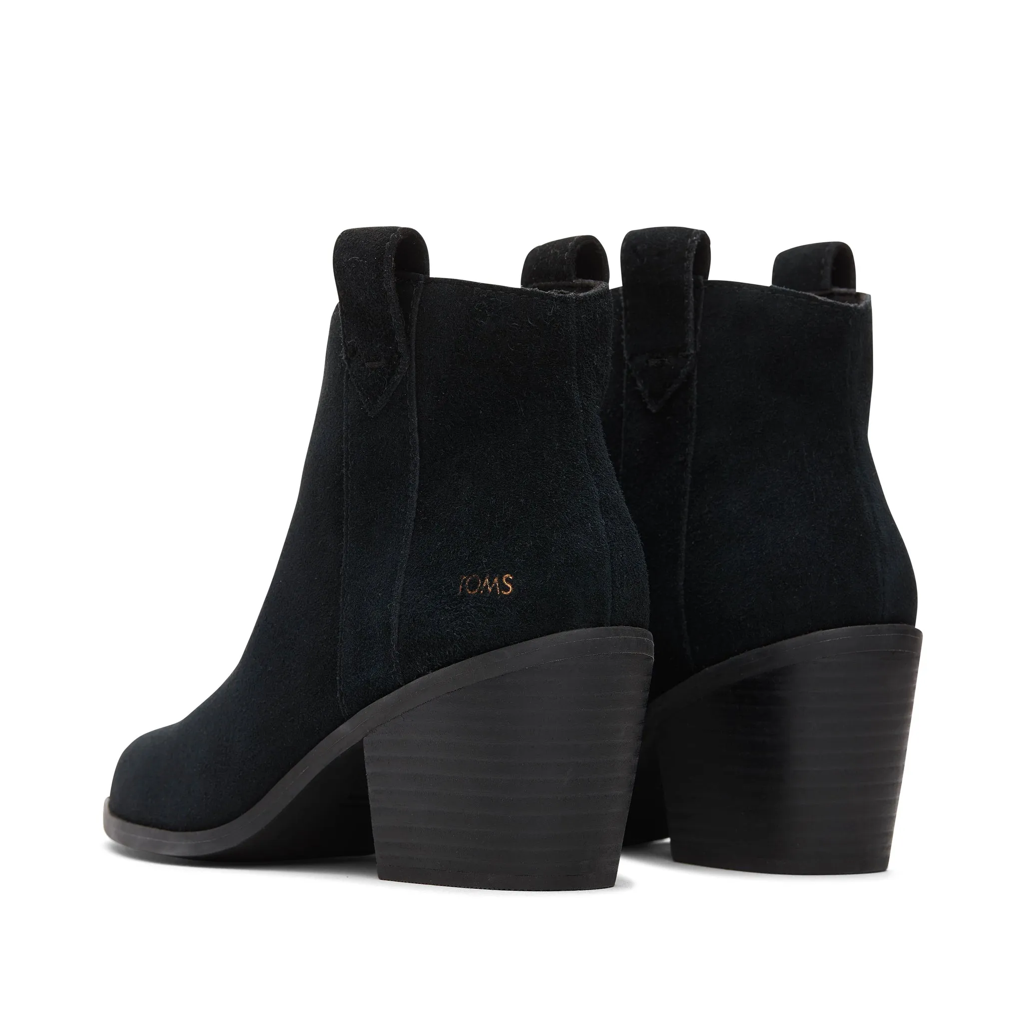 Constance Black Suede Heeled Boot