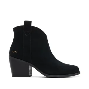 Constance Black Suede Heeled Boot