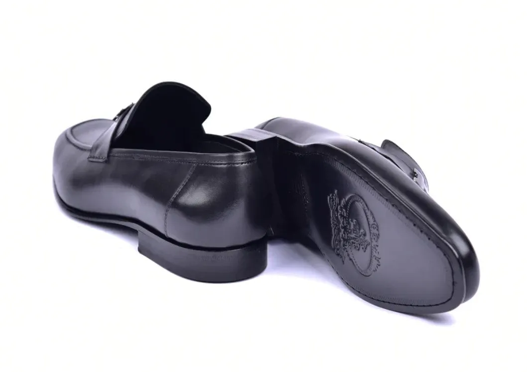 Corrente 5760 Burnished Calfskin Loafer - Black
