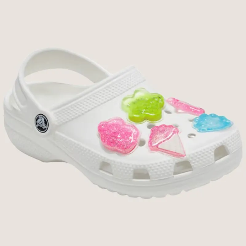 Crocs Squish Glitter Icons 5 Pack Jibbitz Charms Shoes_Crocs