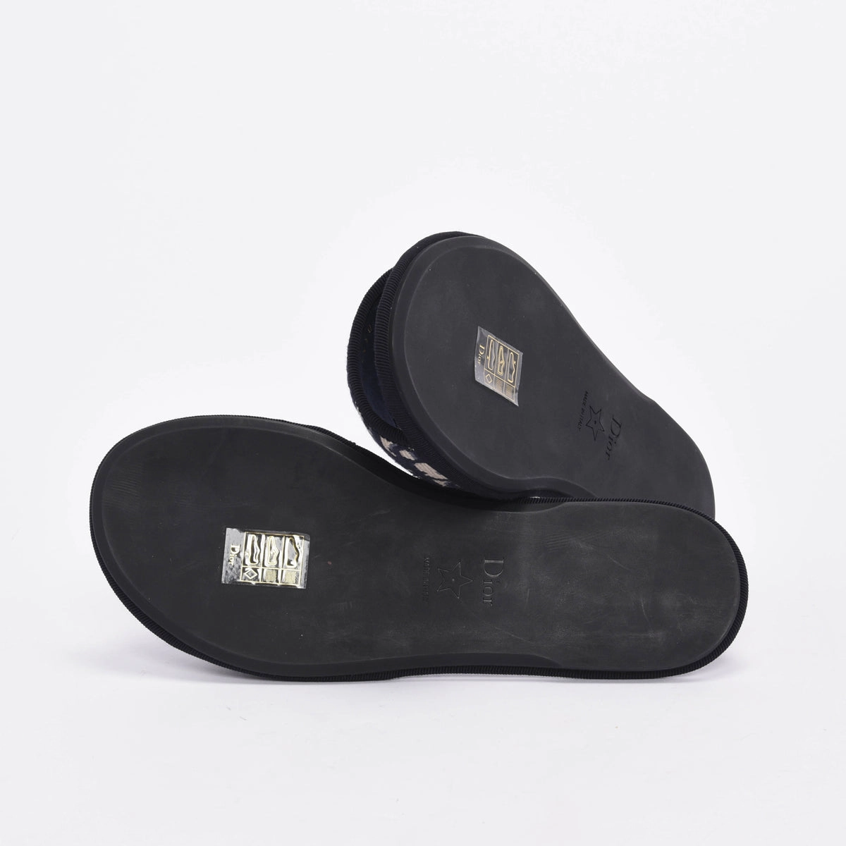 Dior Deep Blue Oblique Dior Chez Moi Slides 35