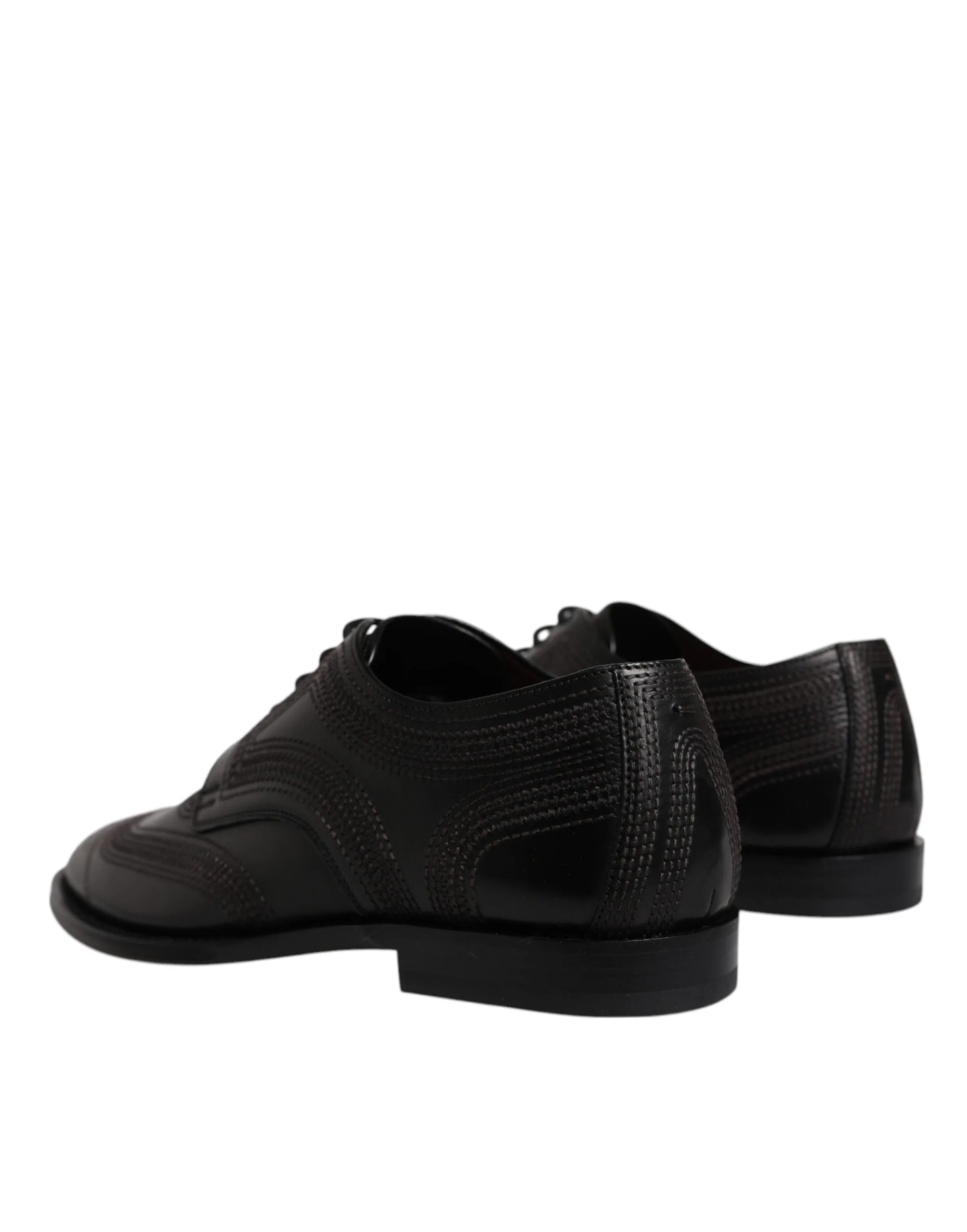 Dolce & Gabbana Embroide Classic Leather Derby Dress Men's Shoes