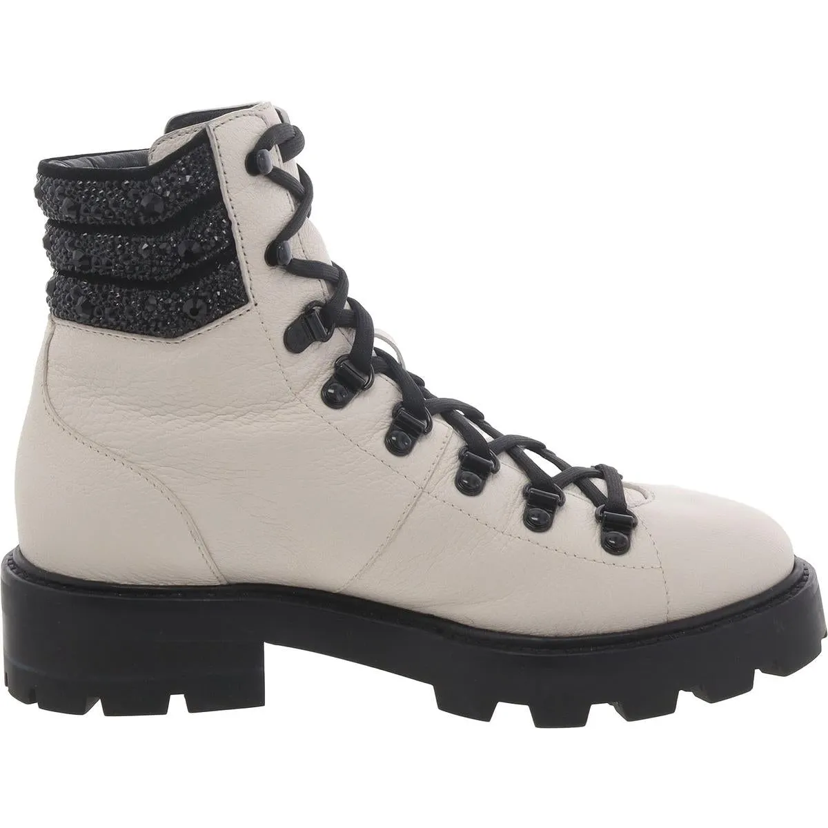 Eshe Flat Womens Lace-Up Lugged Sole Hiking Boots
