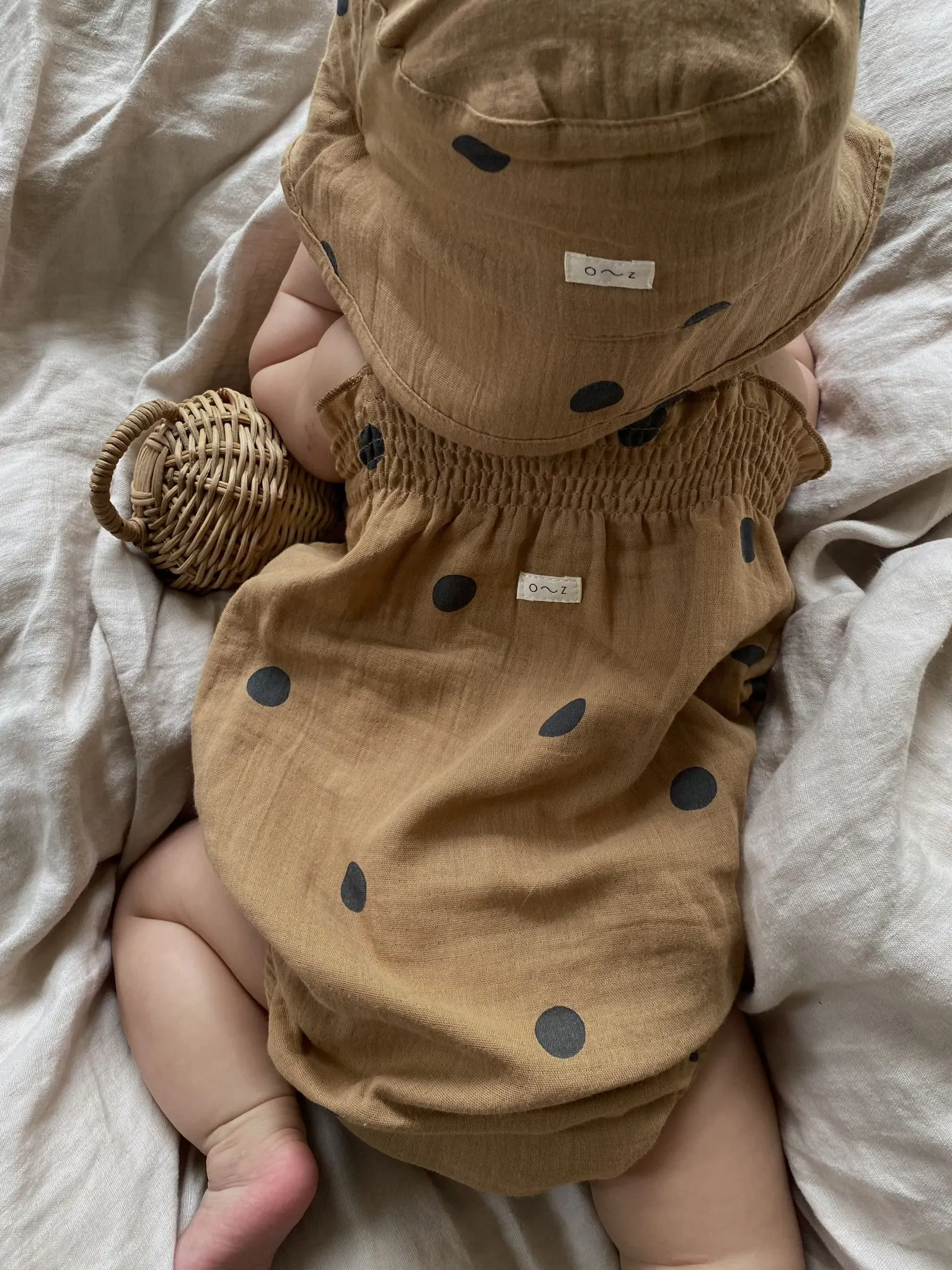 Gold Dots Bucket Sun Hat