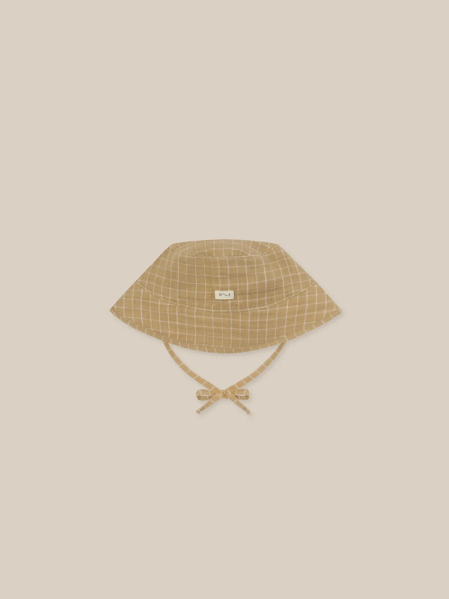 Grid Check Wheat Bucket Sun Hat