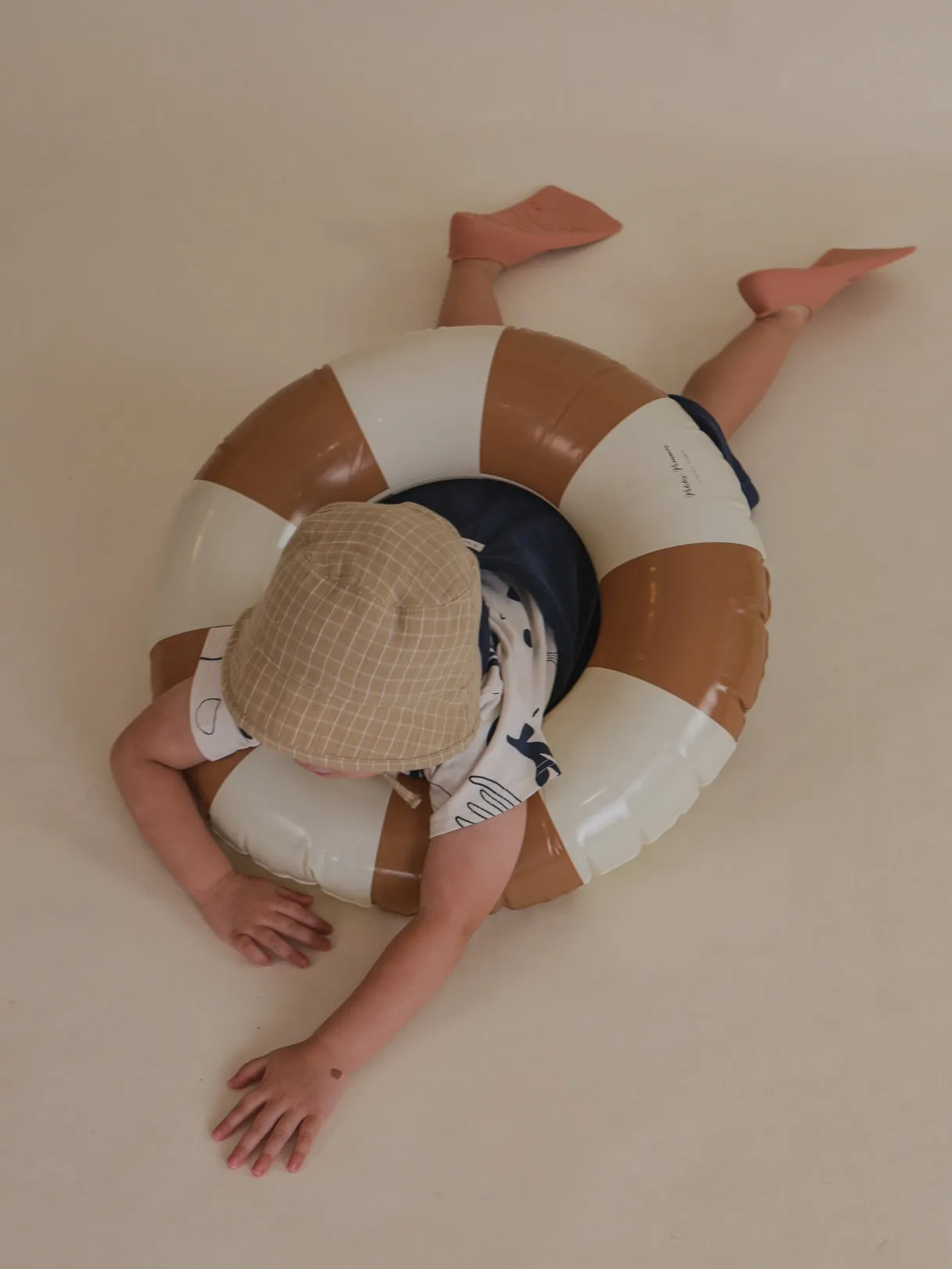 Grid Check Wheat Bucket Sun Hat