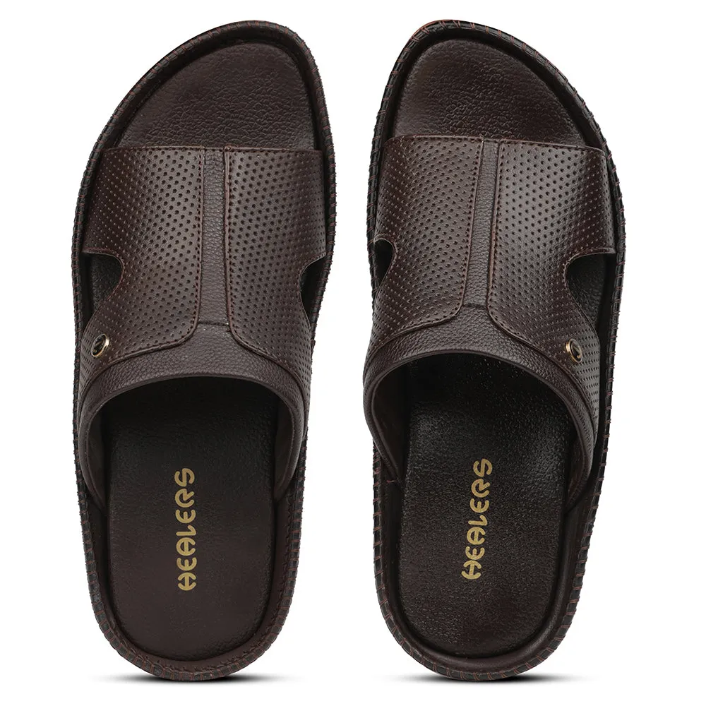 Healers Brown Casual Slipper For Men CSS-24 By Liberty