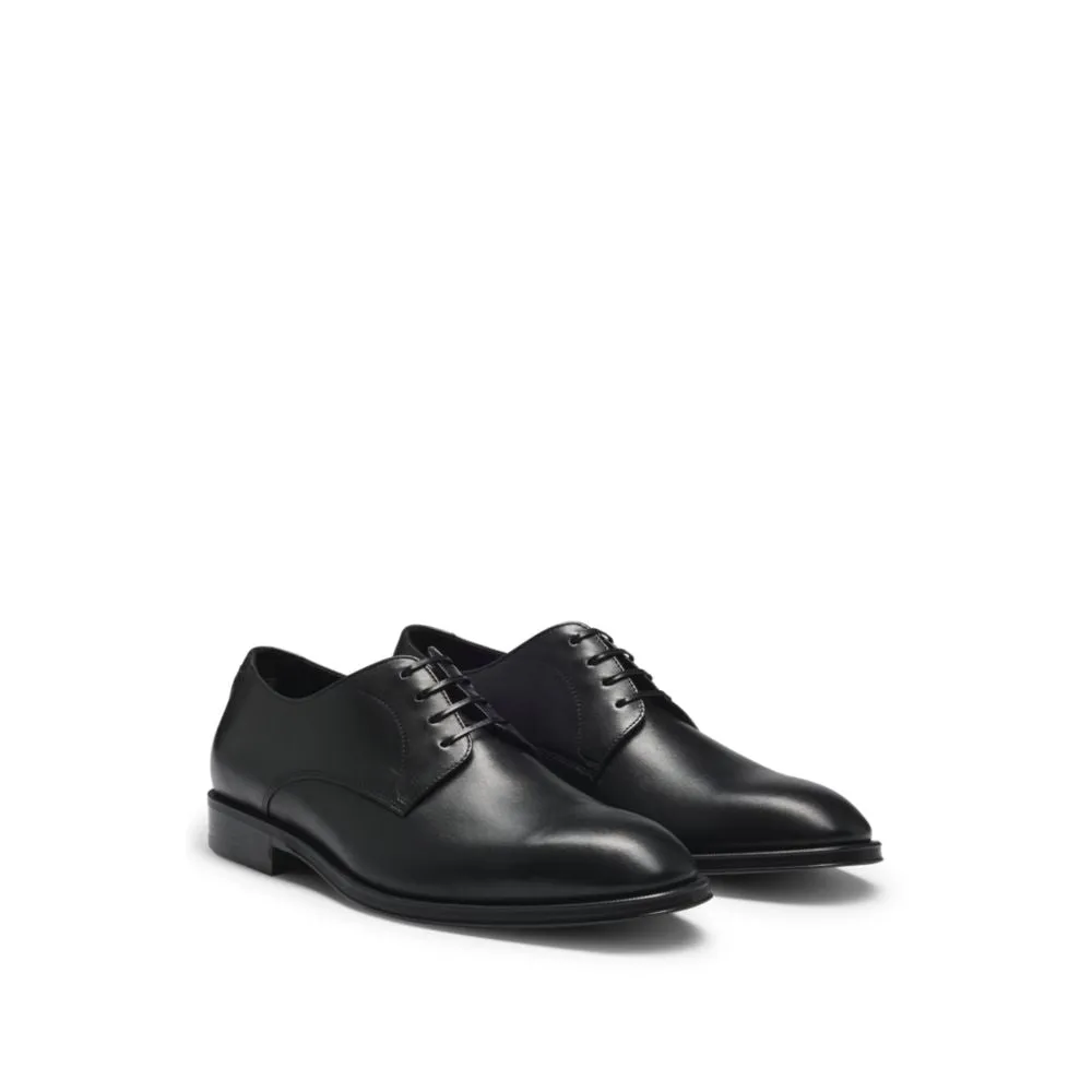 Italian leather Derby shoes with stitching details