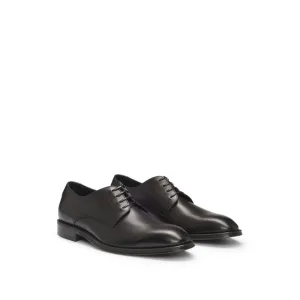 Italian leather Derby shoes with stitching details