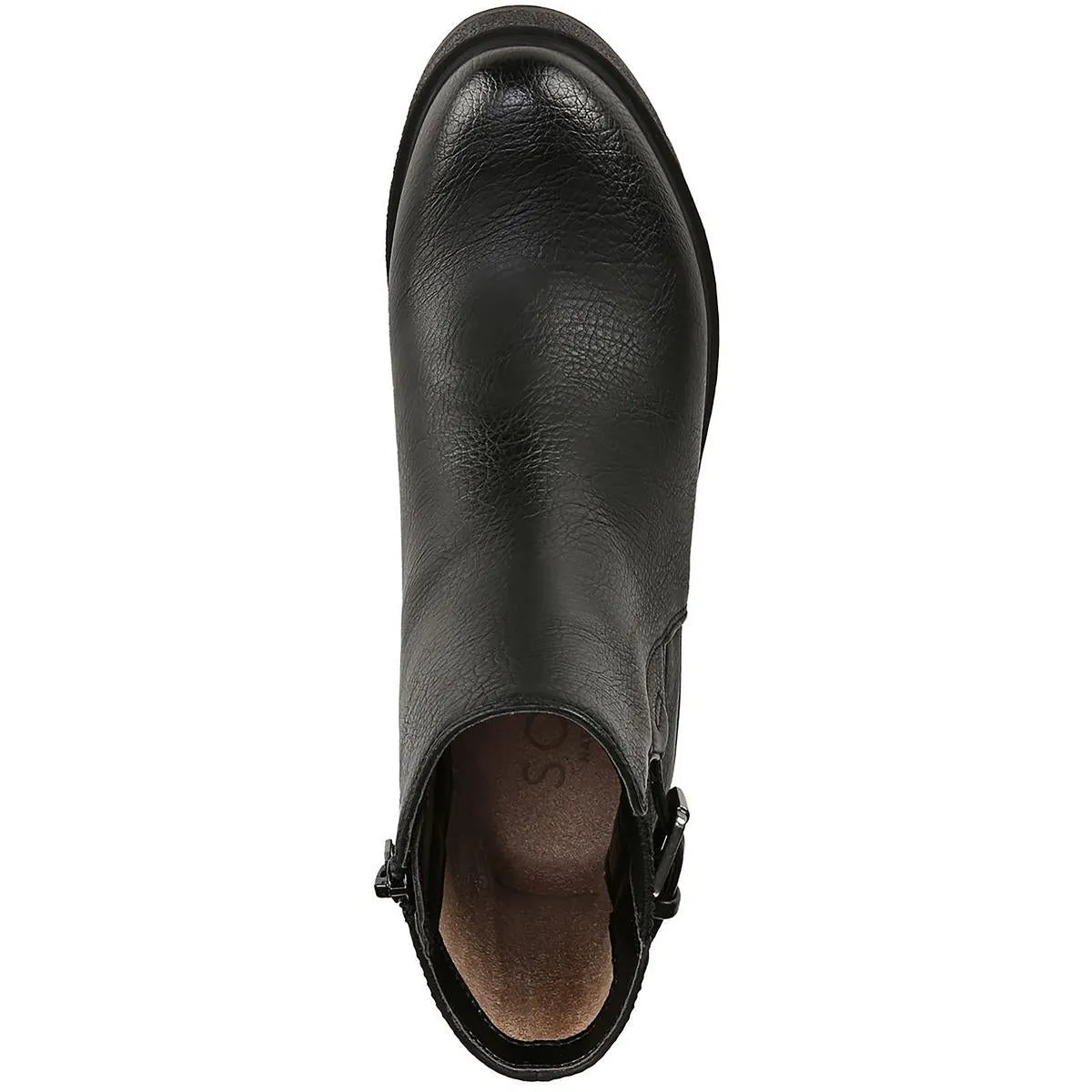 Jayda Womens Faux Leather Buckle Chelsea Boots