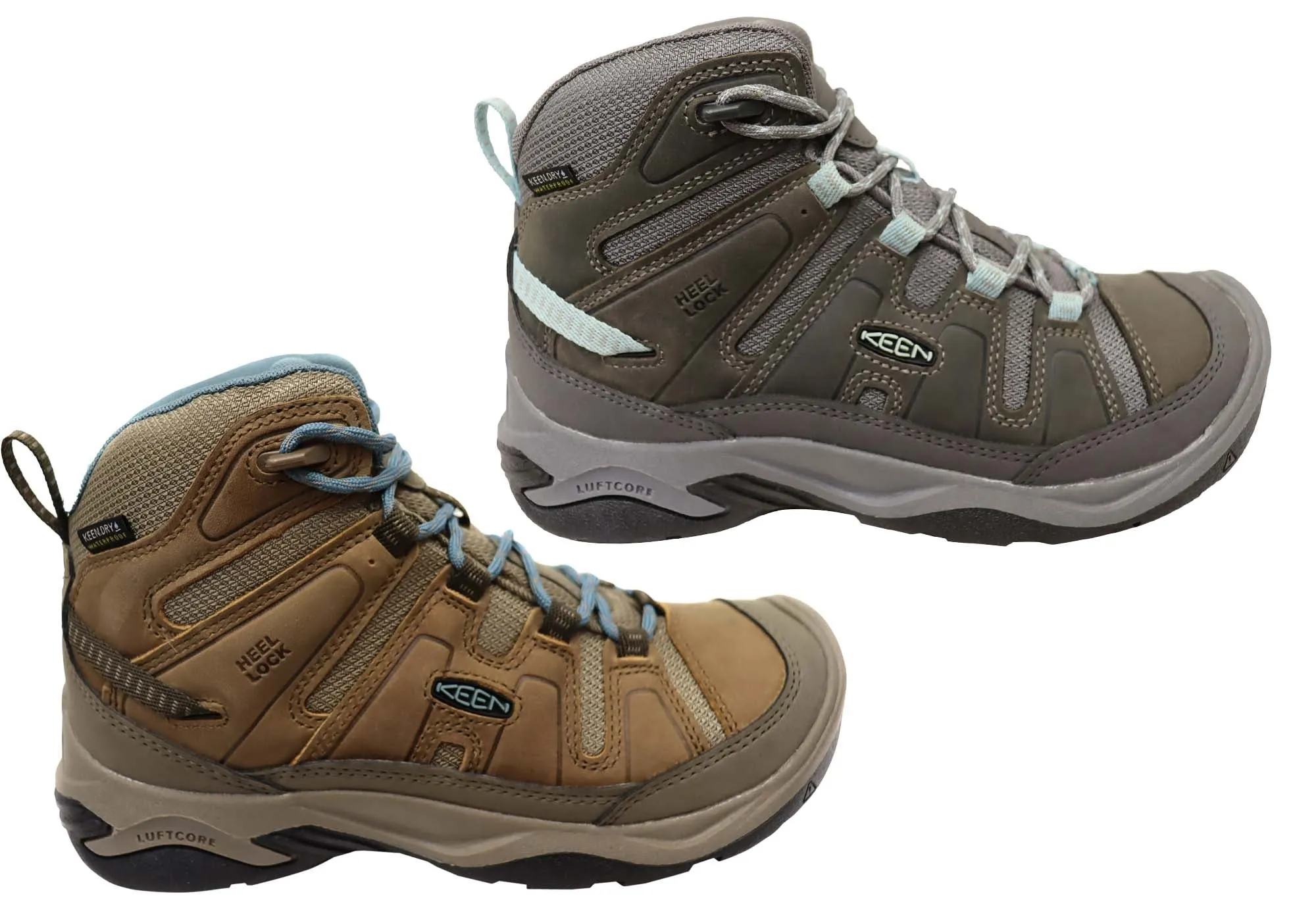 Keen Circadia Mid Waterproof Womens Leather Wide Fit Hiking Boots Keen Shoes
