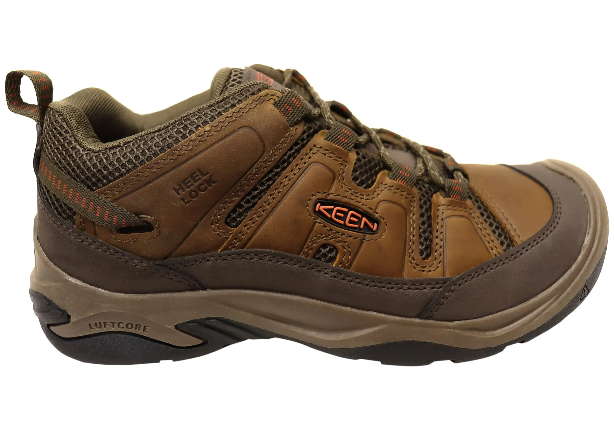 Keen Circadia Vent Mens Leather Wide Fit Hiking Shoes Keen Shoes