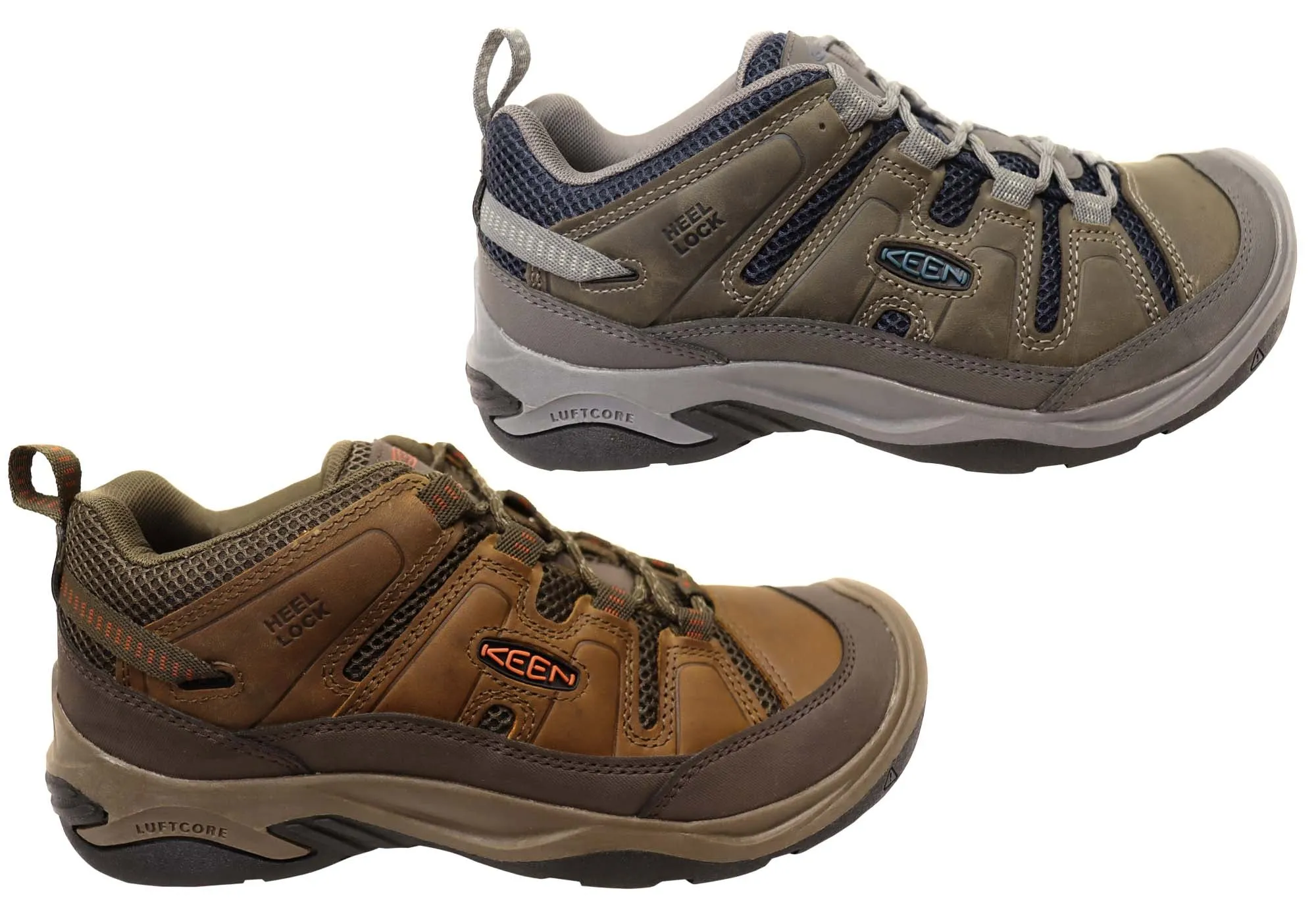 Keen Circadia Vent Mens Leather Wide Fit Hiking Shoes Keen Shoes