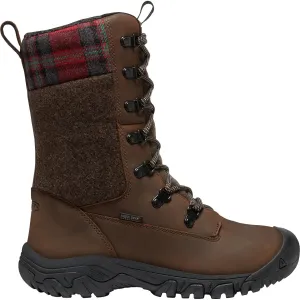 Keen Shoes Greta Tall Boot Waterproof Brown/Red Plaid
