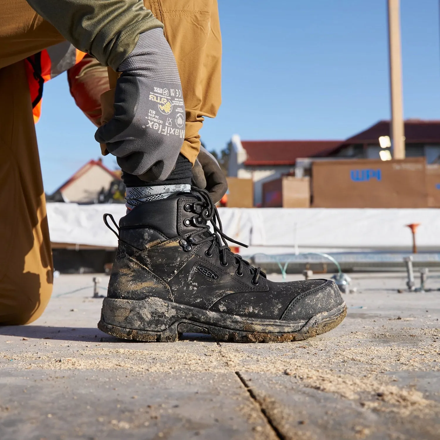 KEEN Utility Men's Evanston 6" Waterproof Comp Toe Work Boot KEEN Utility Shoes