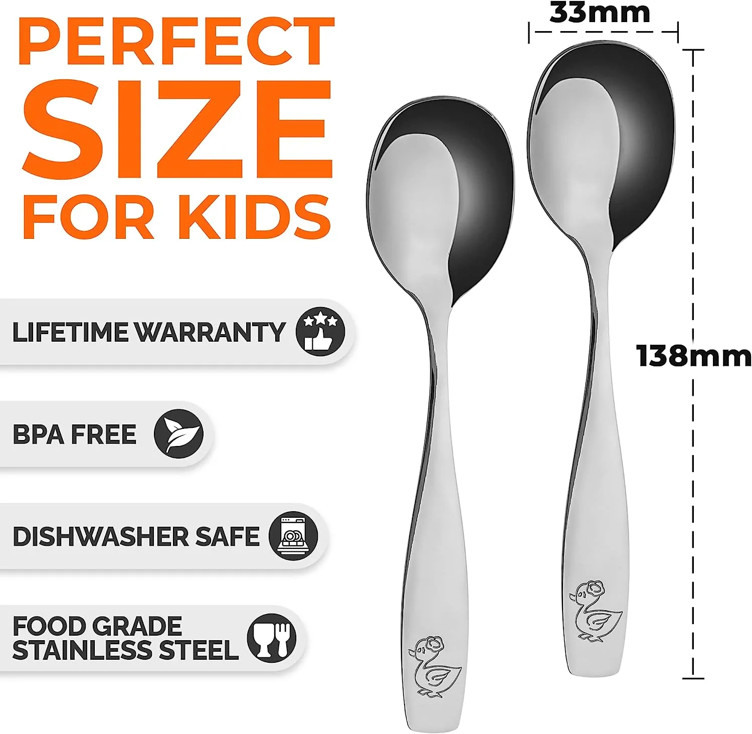 Kids and Toddler Cutlery Set Designed For Self Feeding - 4 Piece Spoon ecco Shoes