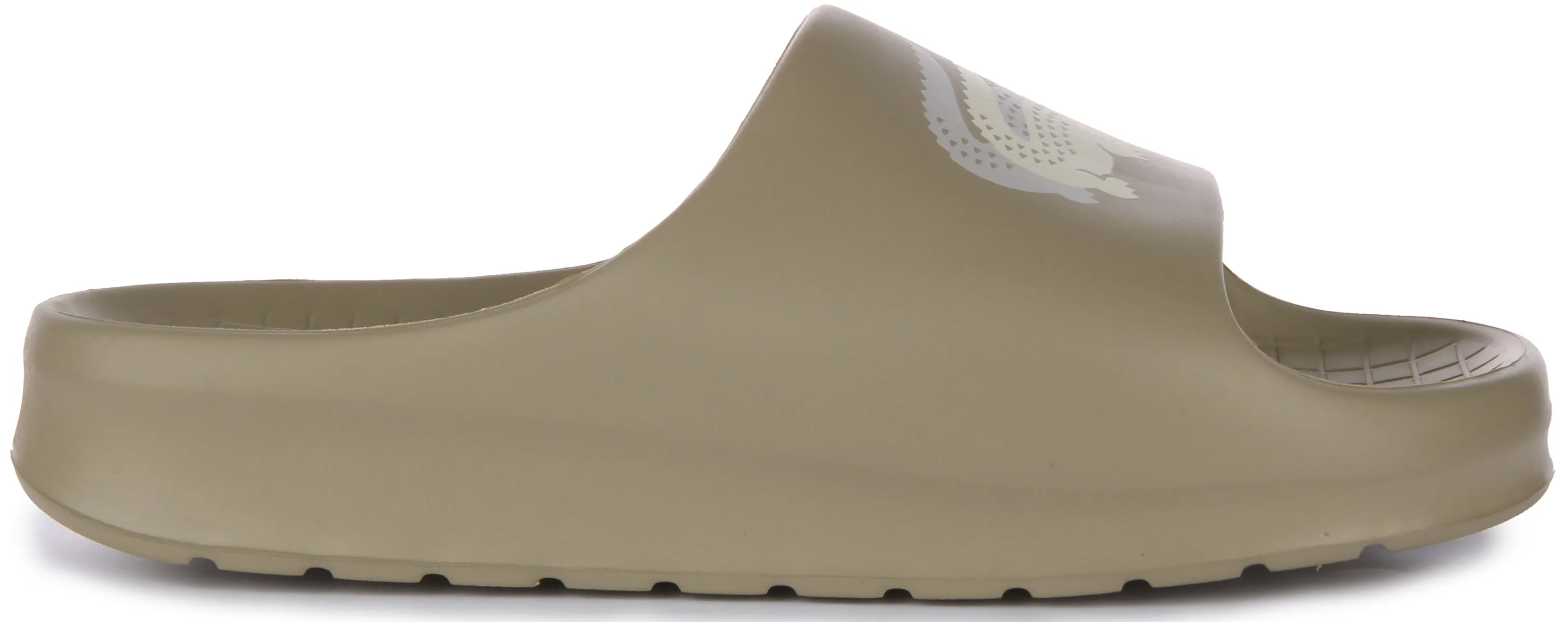 Lacoste Serve Slide 2.0 In Khaki Grey For Women Shoes Lacoste
