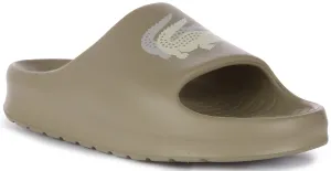 Lacoste Serve Slide 2.0 In Khaki Grey For Women Shoes Lacoste