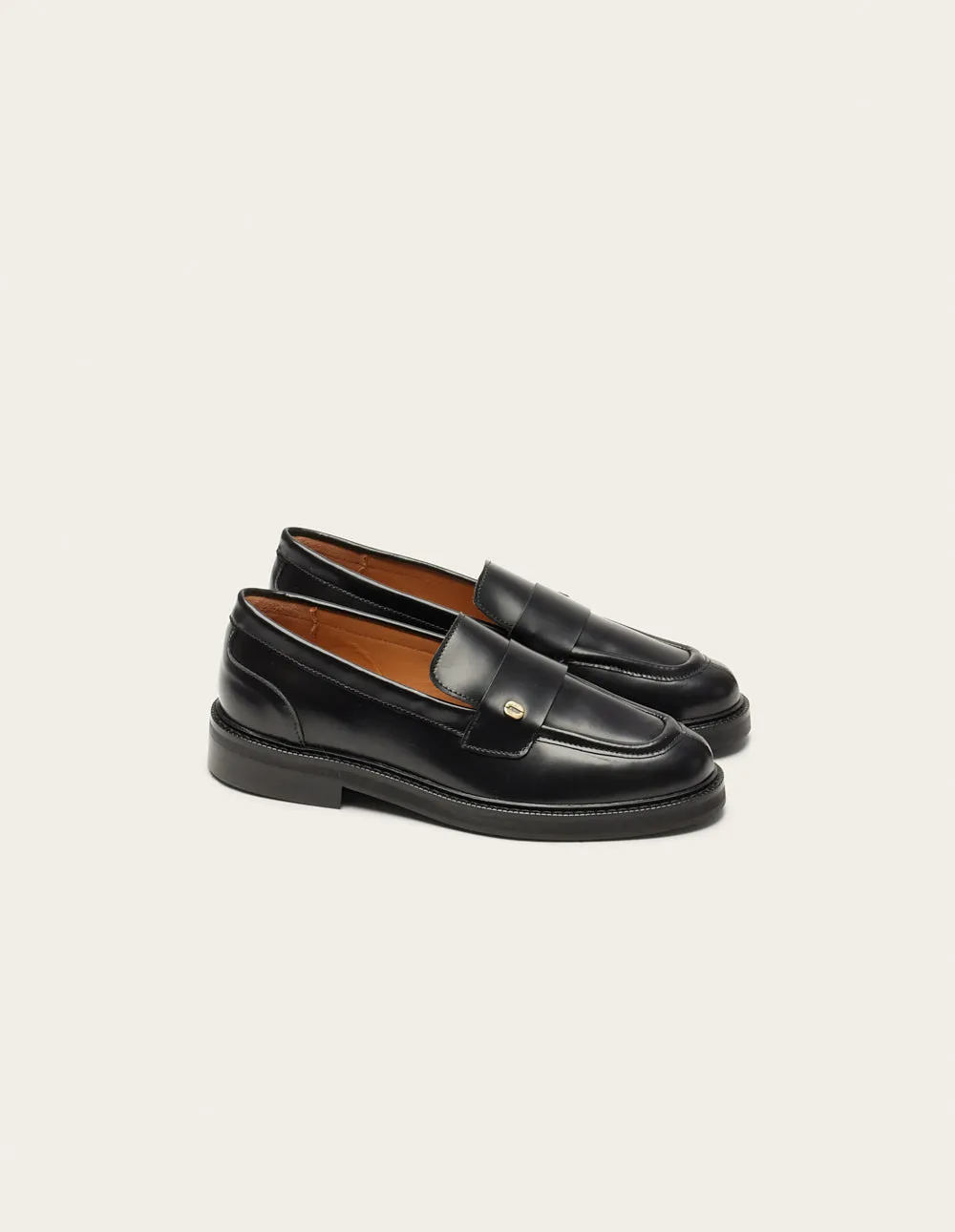 Loafers Marjorie - Black box leather