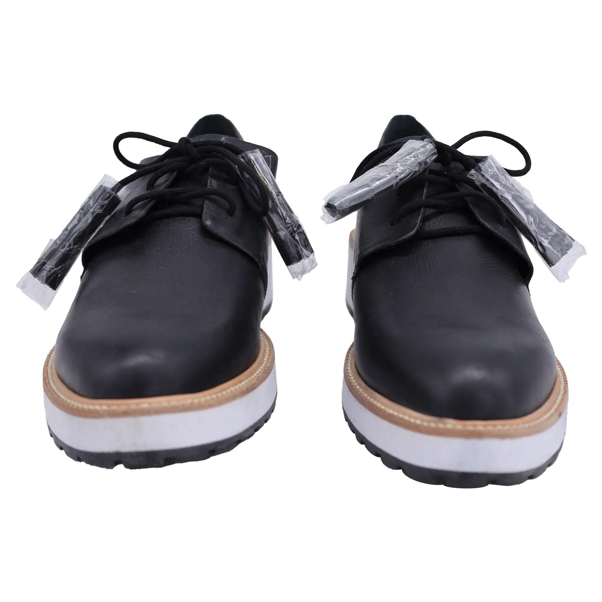 Loeffler Randall Callie Demi-Wedge Oxfords in Black Leather