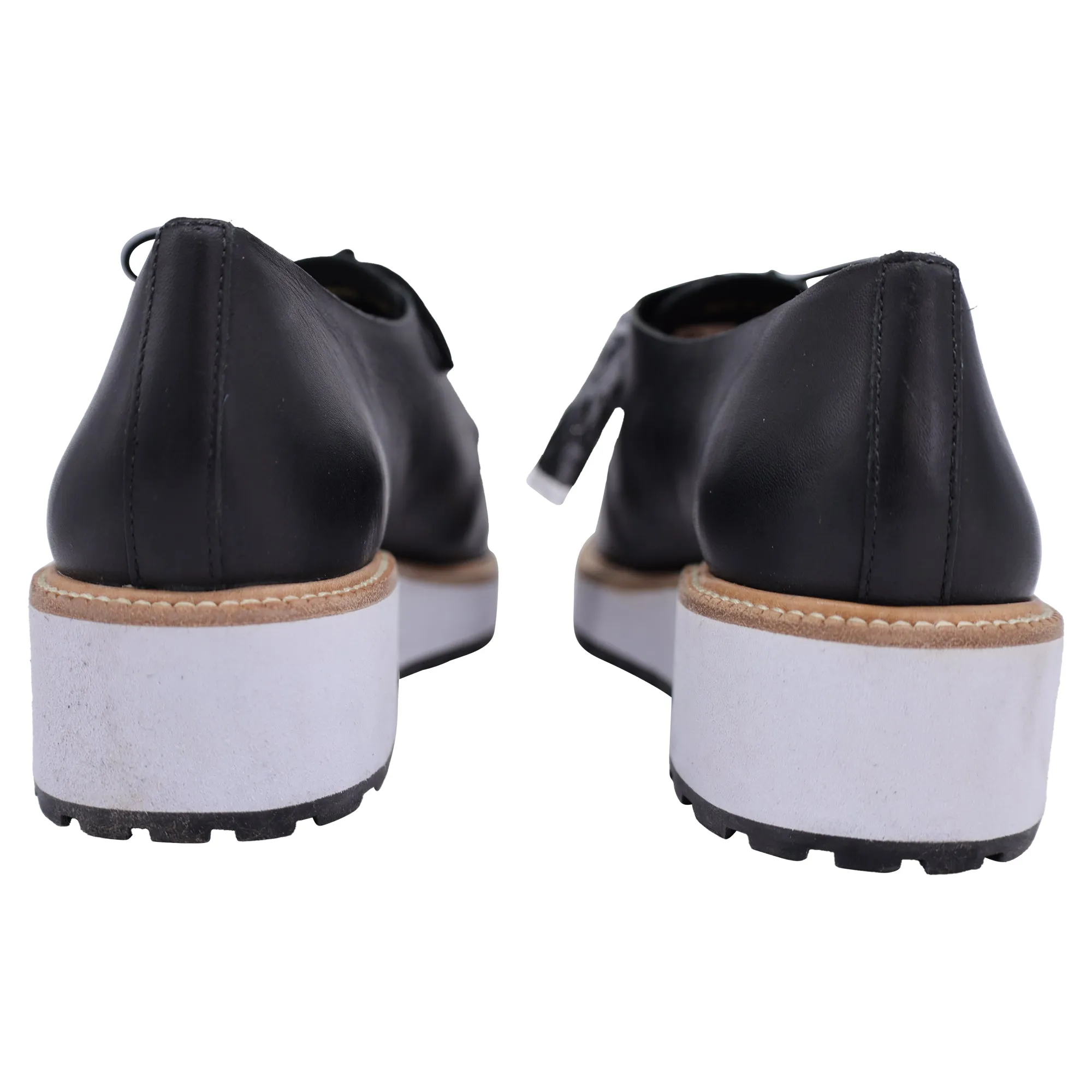 Loeffler Randall Callie Demi-Wedge Oxfords in Black Leather