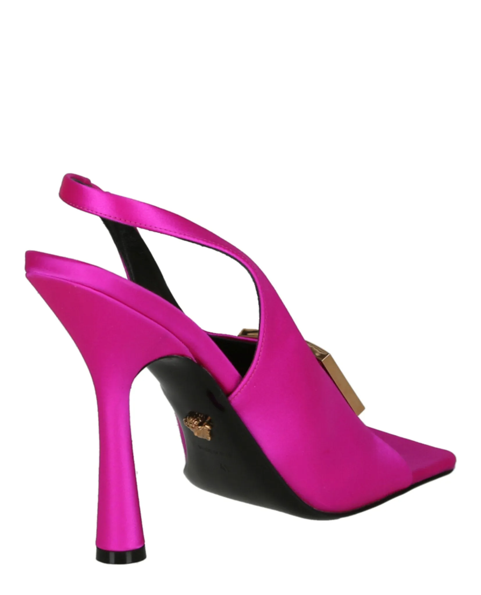 Medusa Plaque Heeled Sandals