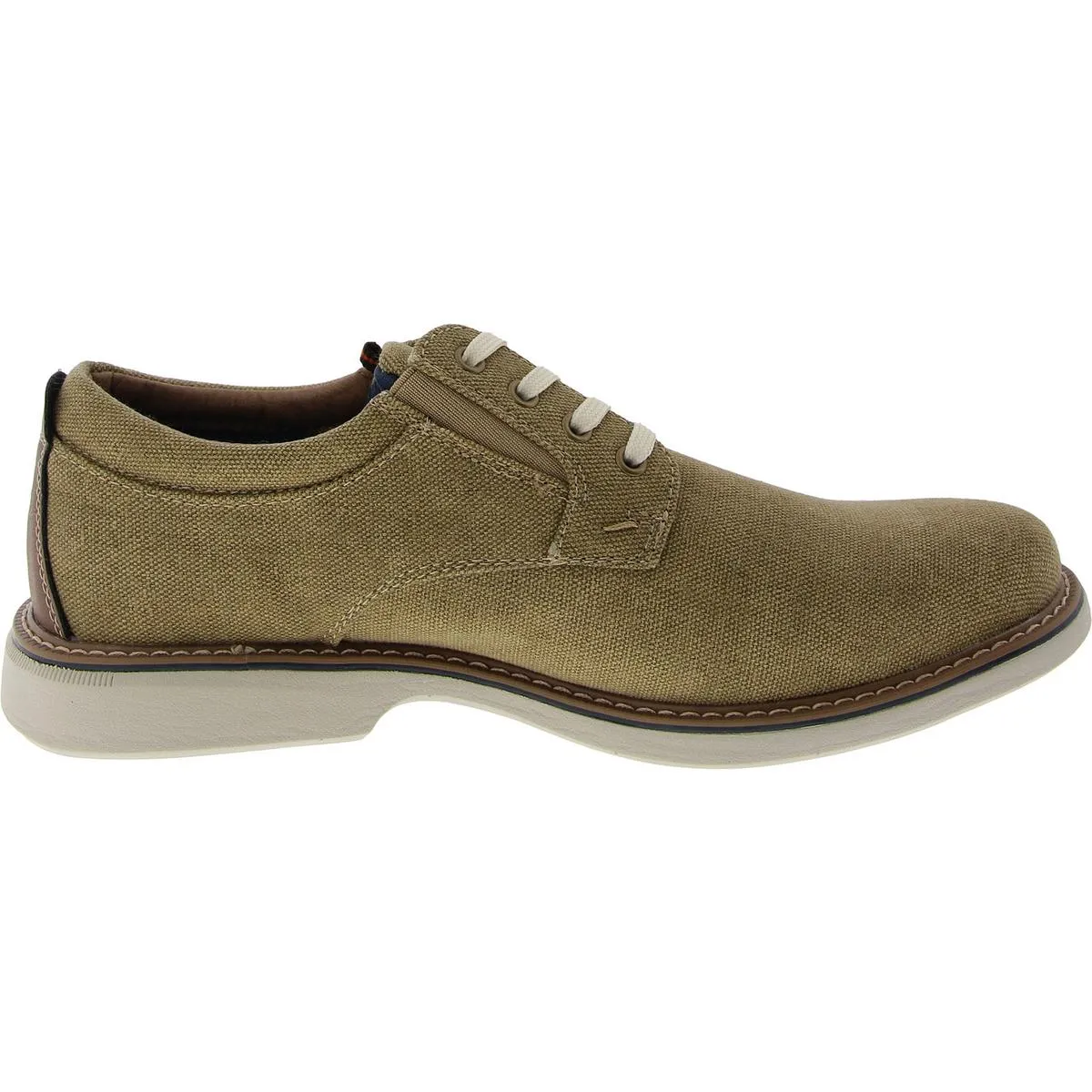 Mens Canvas Memory Foam Derby Shoes