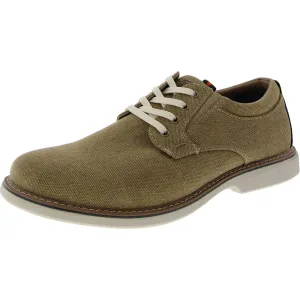 Mens Canvas Memory Foam Derby Shoes