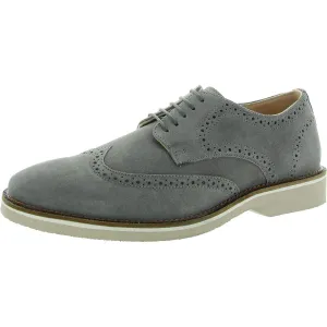 Mens Laceless Suede Derby Shoes