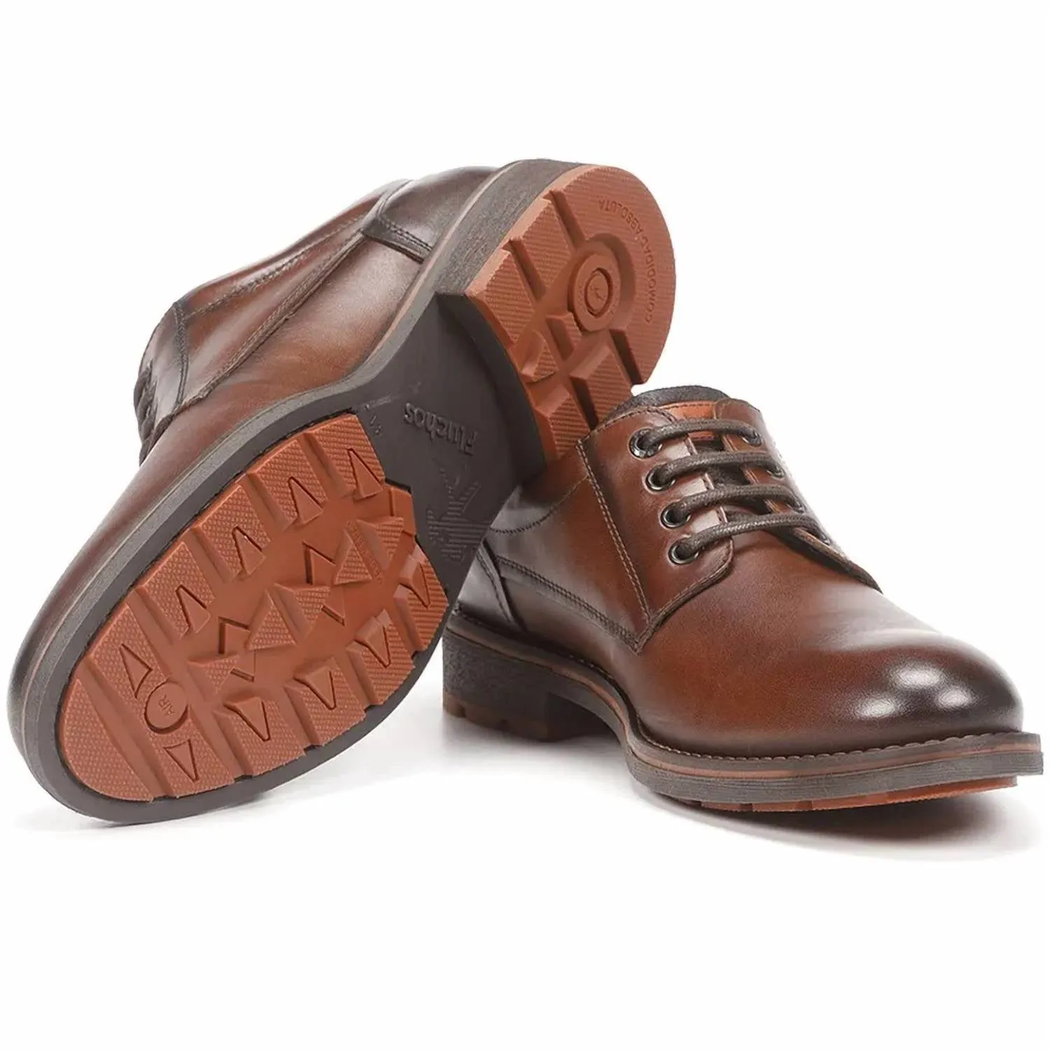 Men's Terry Tie Derby Shoes In Habana Camel