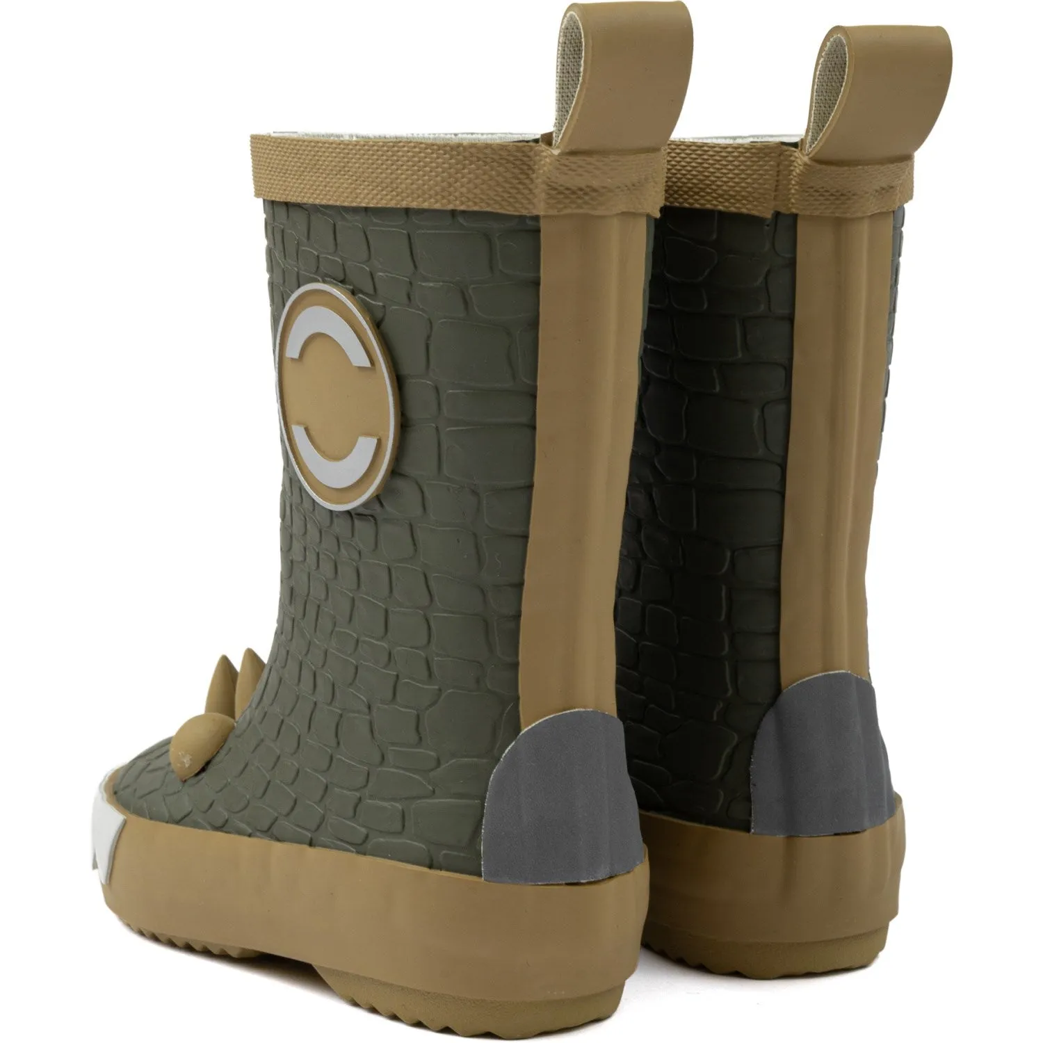 Mikk-Line Dusty Olive Dragon 3D Wellies Babykids_Mikk-Line