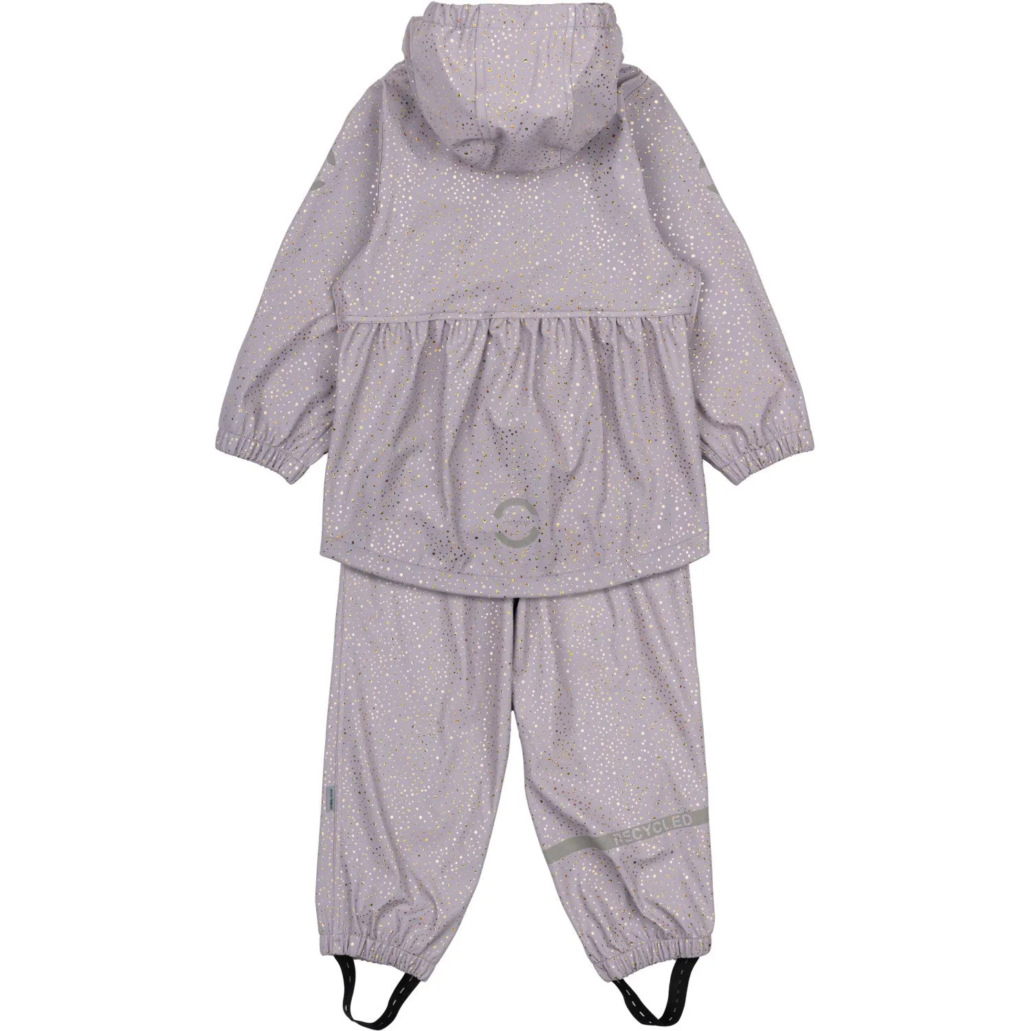 Mikk-Line Lavender Aura Suspenders PU Glitter Rain Set Recycled Babykids_Mikk-Line