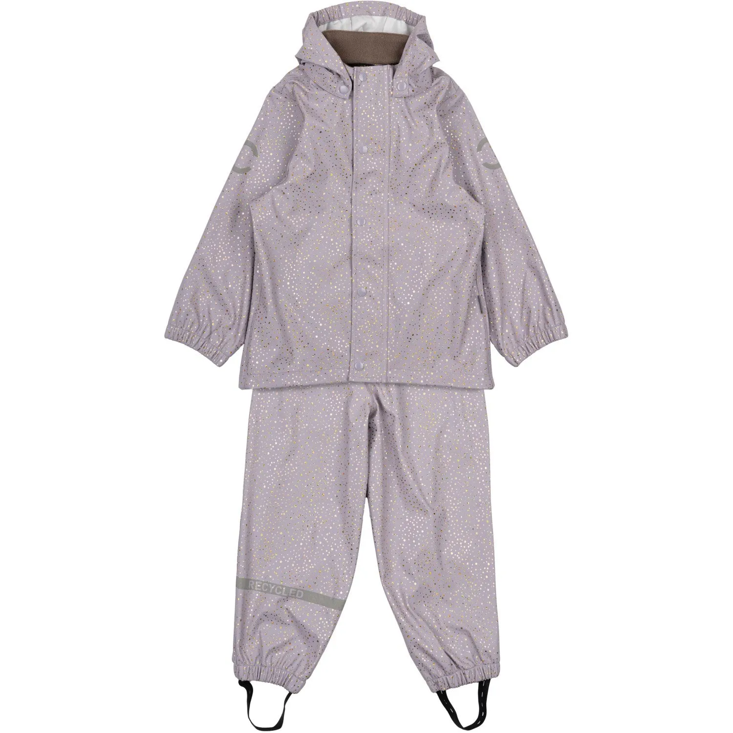Mikk-Line Lavender Aura Suspenders PU Glitter Rain Set Recycled Babykids_Mikk-Line