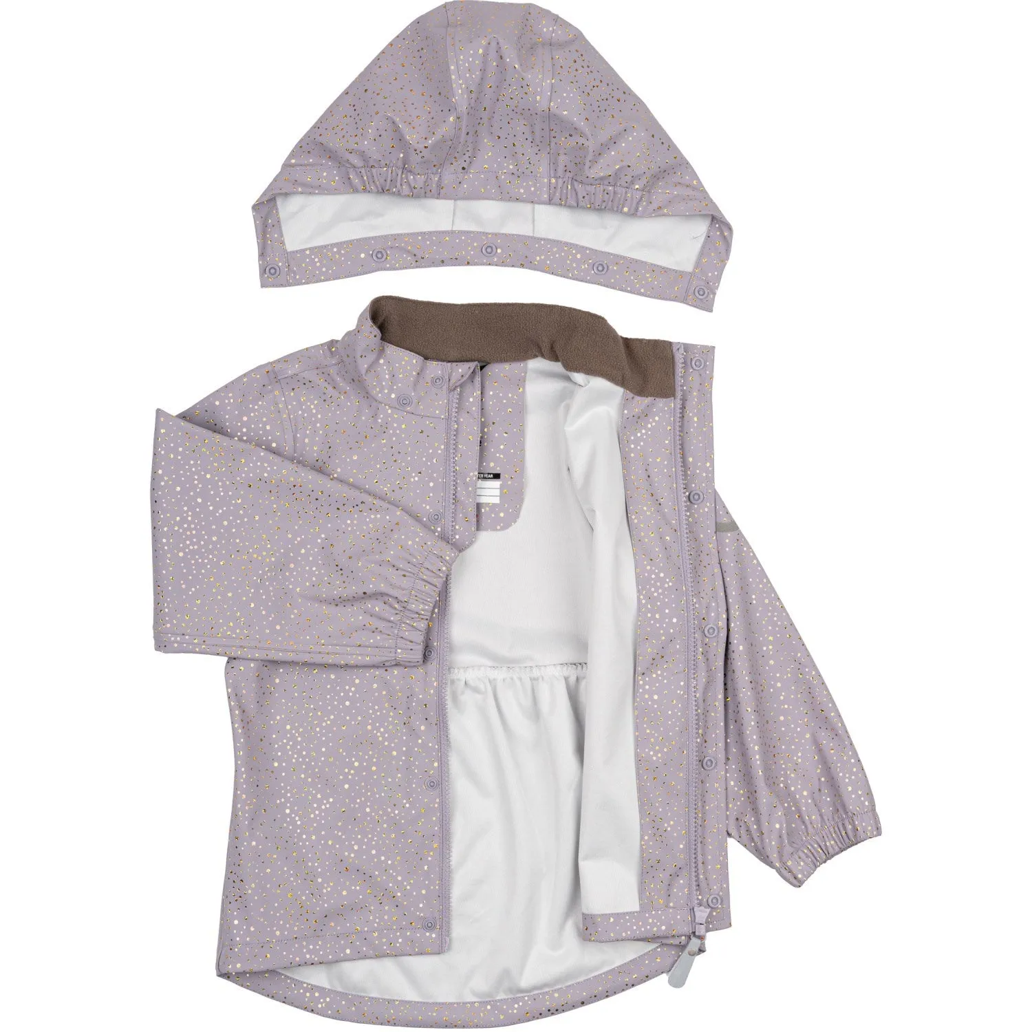Mikk-Line Lavender Aura Suspenders PU Glitter Rain Set Recycled Babykids_Mikk-Line