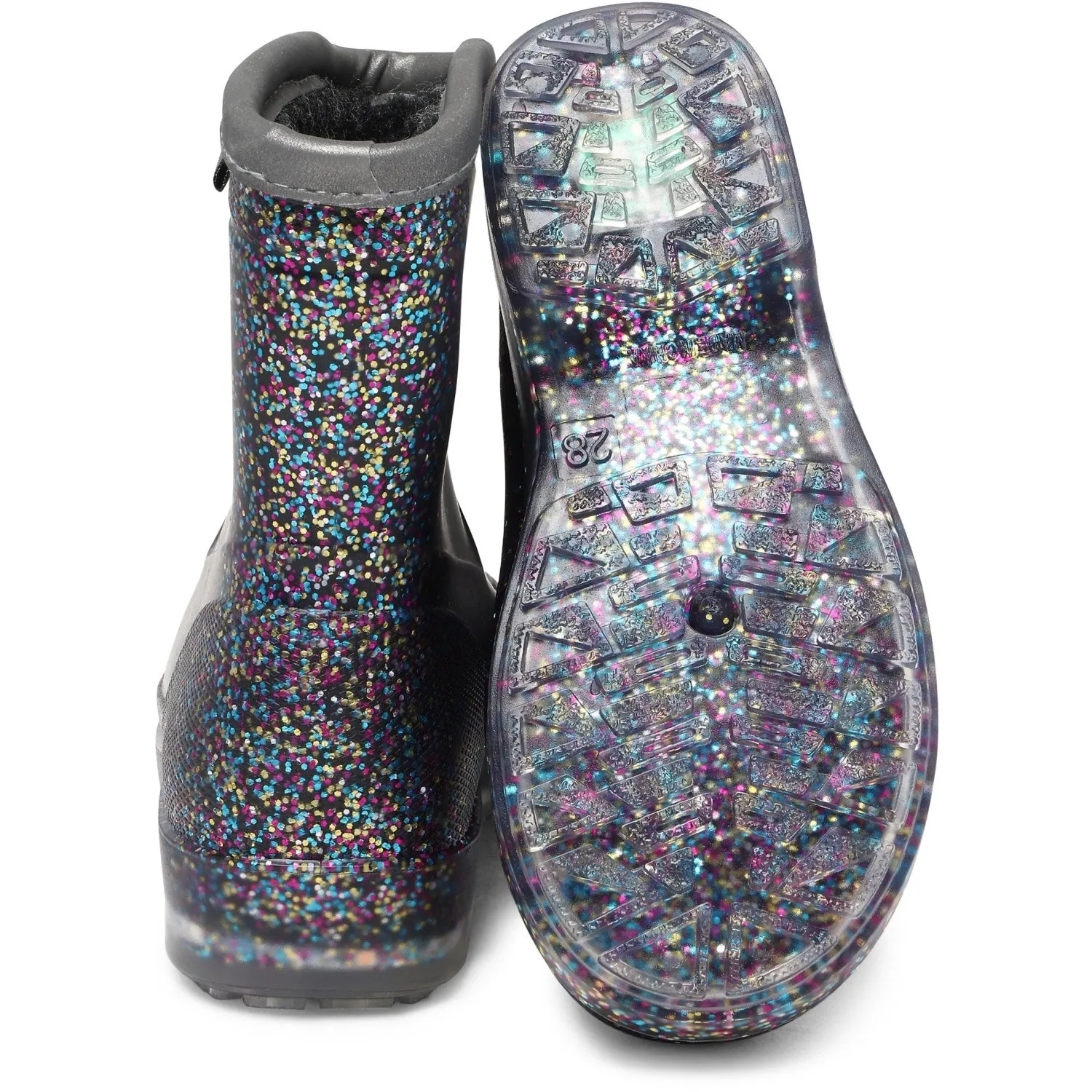 Mikk-Line Multi Glitter Short Winter Wellies - Light Babykids_Mikk-Line