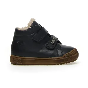 Naturino Boy's (Sizes 30-32) Mulaz Navy Leather Waterproof Low Velcro Naturino Kid's Shoes