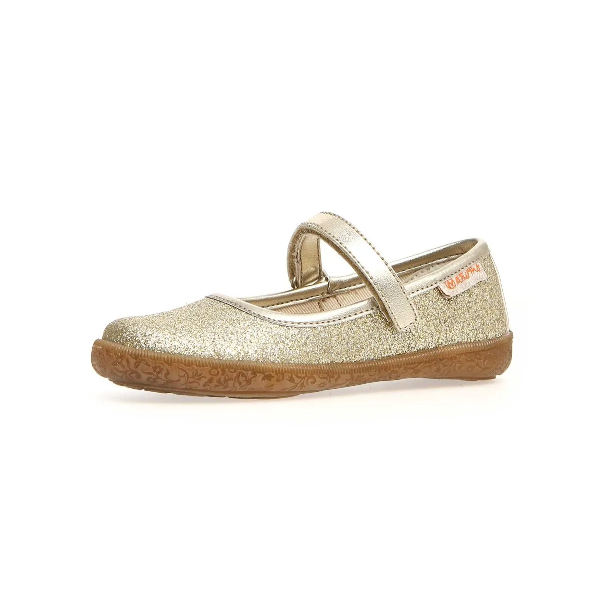 Naturino Girl's Pavia 86 Gold Glitter Mary Jane (Sizes 26-29) Naturino Kid's Shoes
