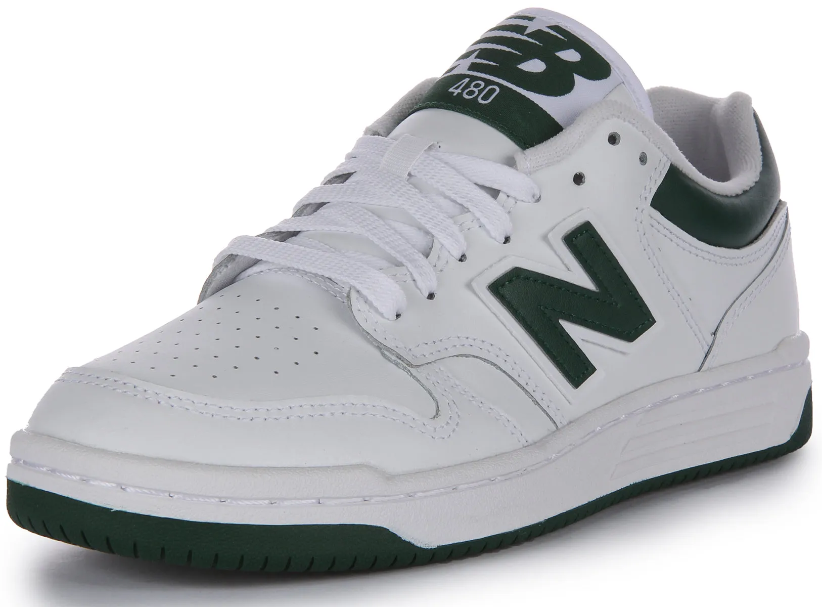 New Balance BB 480 LNG In White Green Shoes New Balance