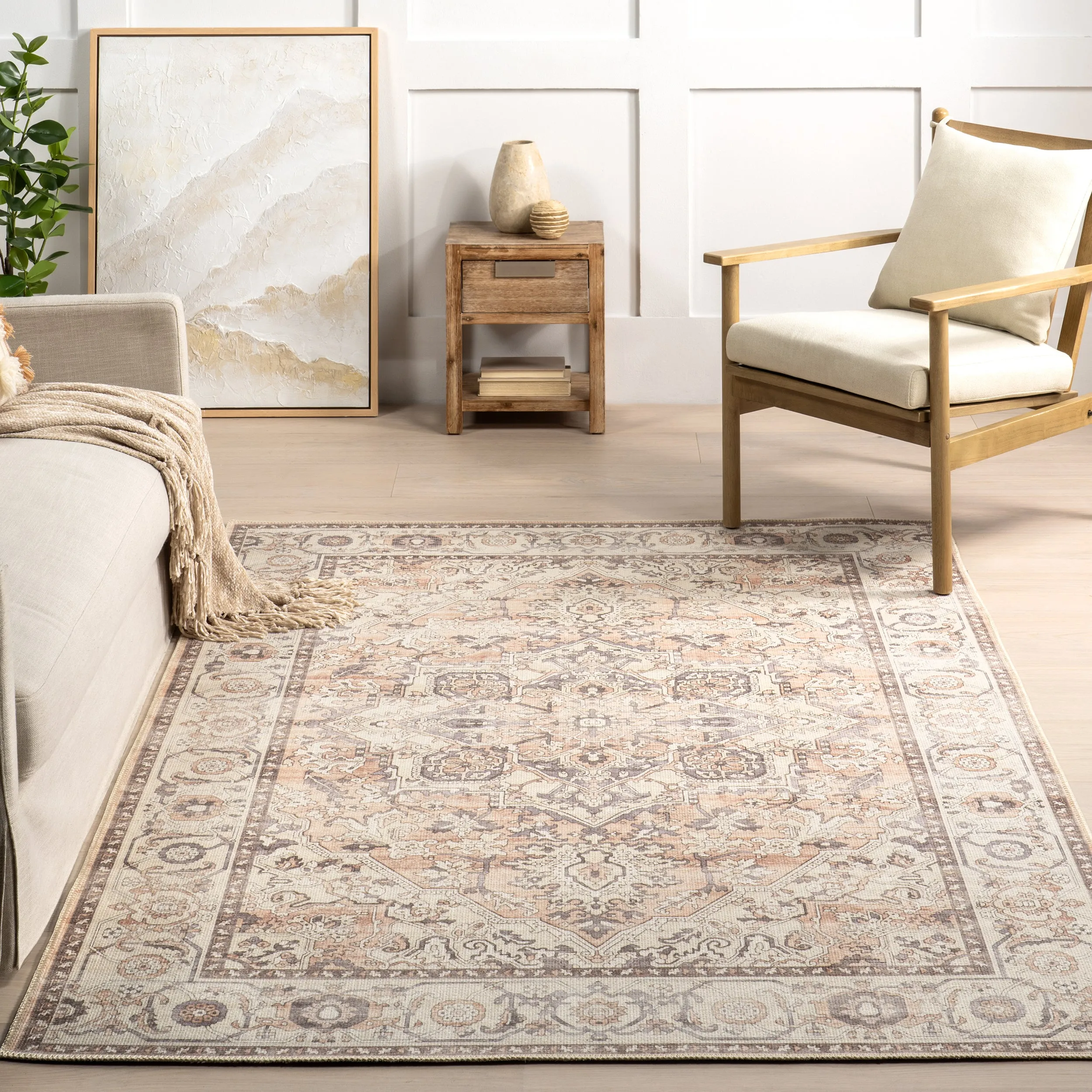 Nuloom Green Haven Collection Recycled Cotton Machine Washable Area Rug ecco Shoes