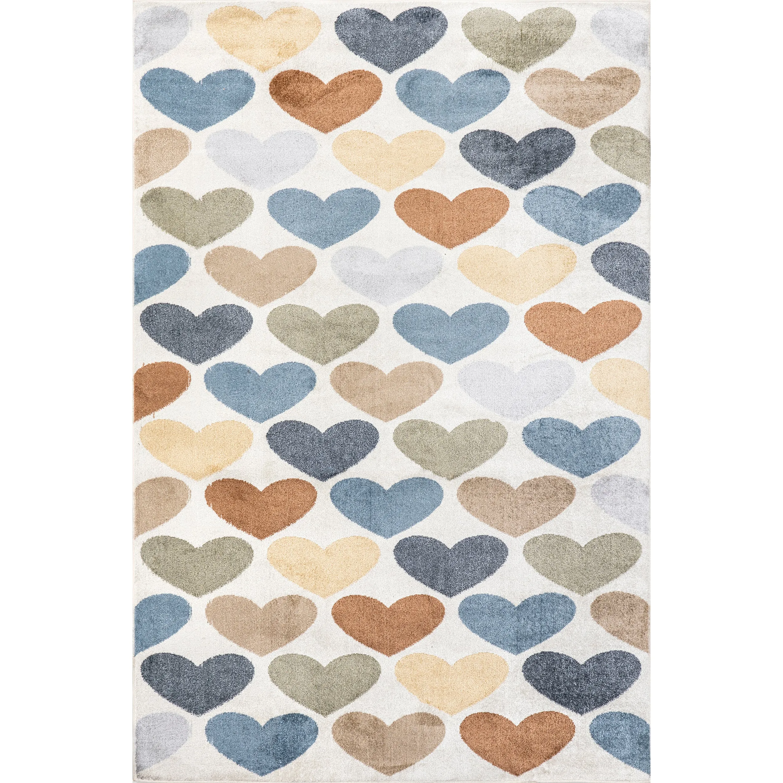 nuLOOM Neive Colorful Hearts Machine Washable Area Rug ecco Shoes