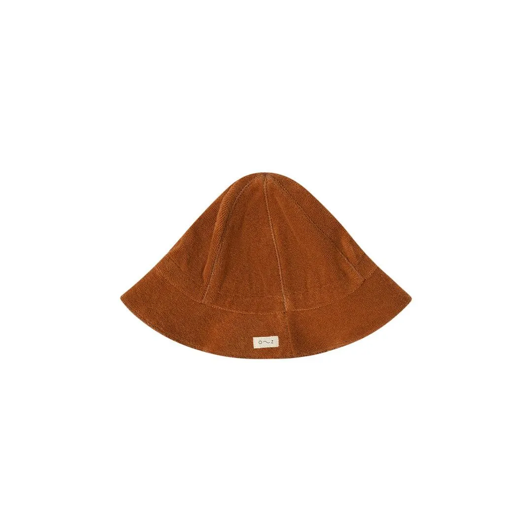 Organic Zoo Terry Sun Hat  - Terracotta Babykids Organic Zoo