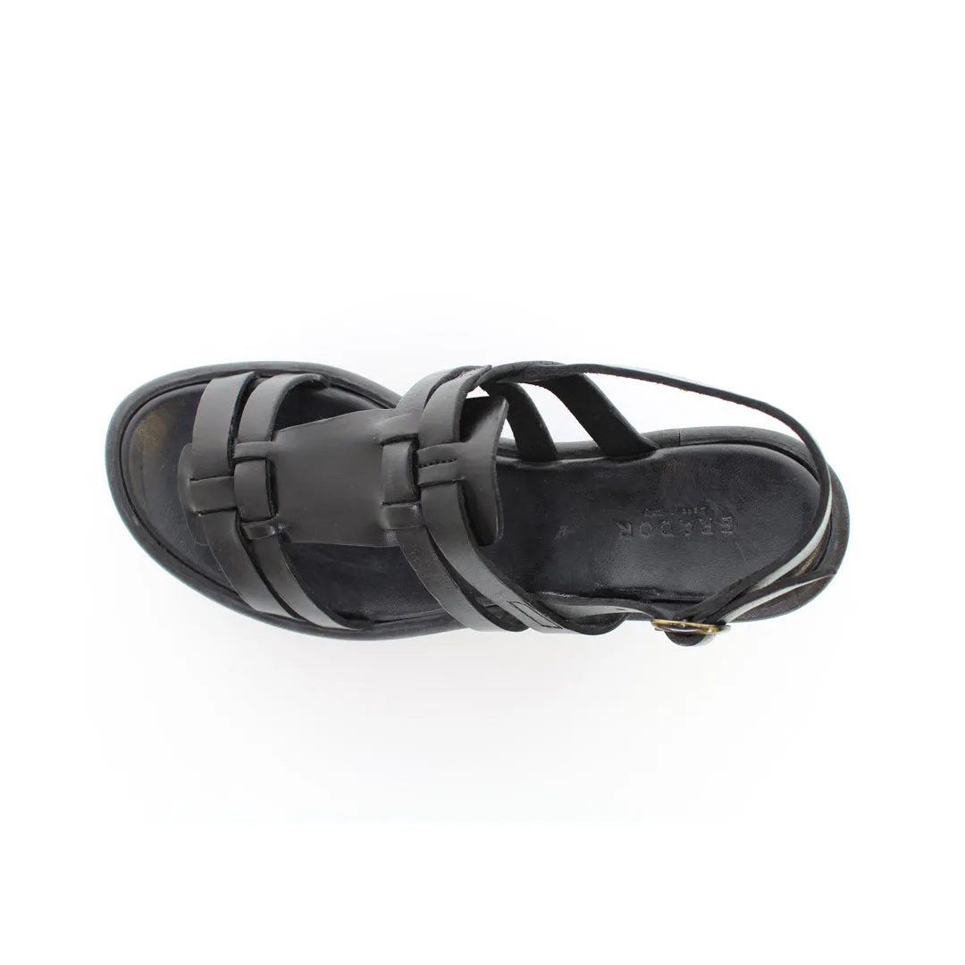 PALMAS BLACK  HEELED SANDAL